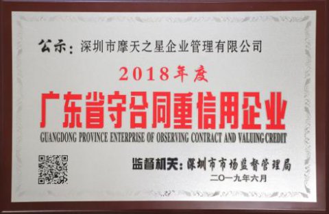 喜讯|c7娱乐荣获“广东省守合同重信用企业”殊荣